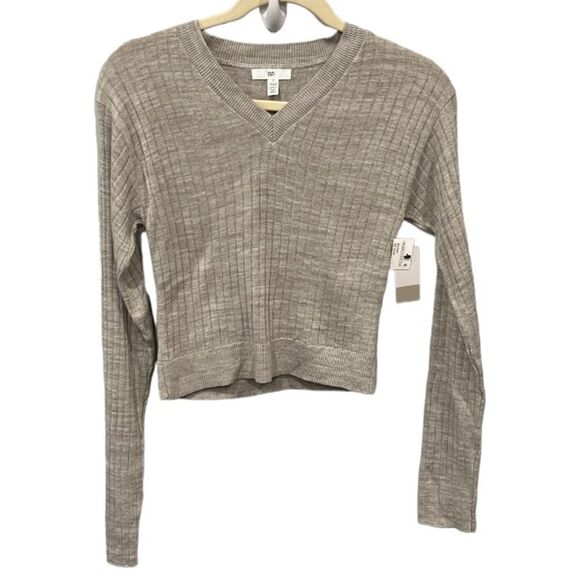 Gray Heather Knit Sweater - Picture 1 of 5
